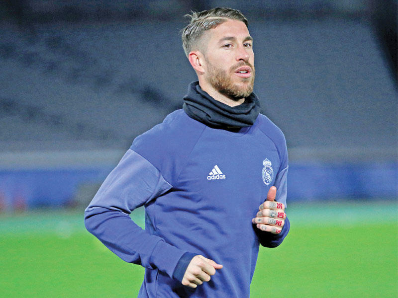  المدافع سيرخيو راموس لاعب ريال مدريد 