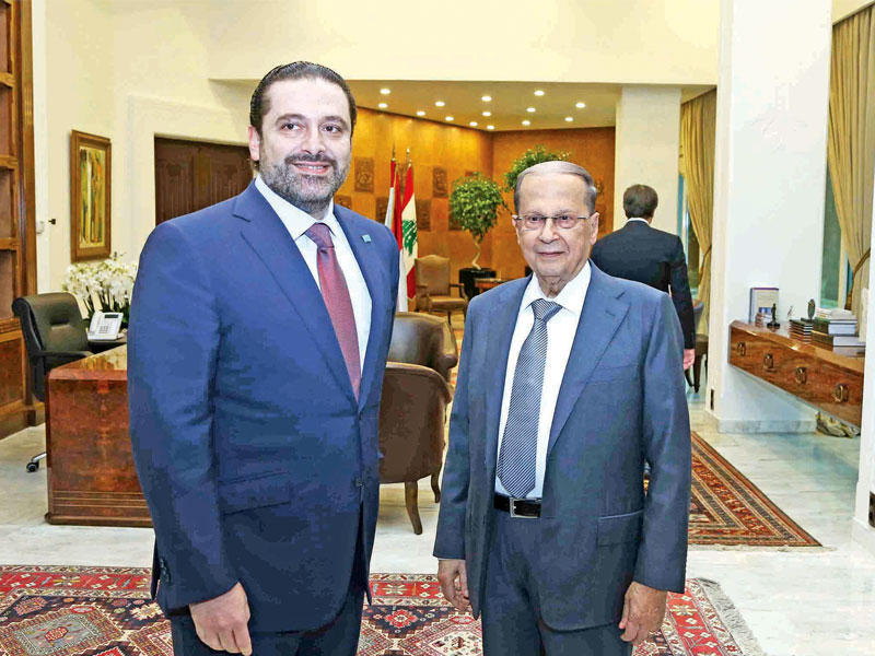 عون والحريري في بعبدا أمس (دالاتي ونهرا)