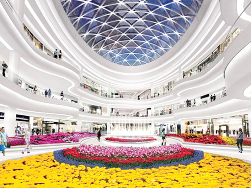 مخطط نموذجي لمركز التسوق من الداخلn