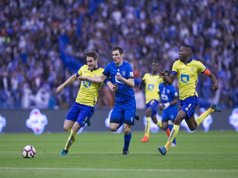 جانب من مباراة الهلال مع النصر 