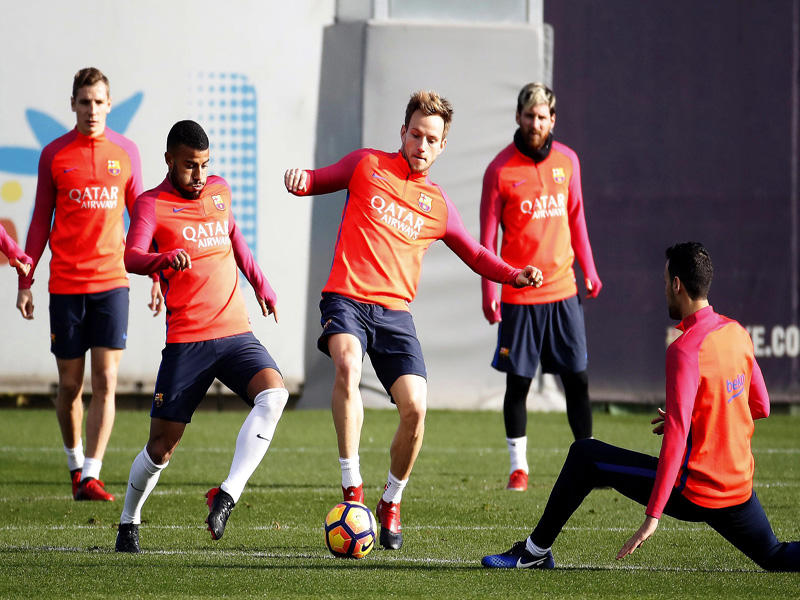 جانب من تدريبات برشلونة