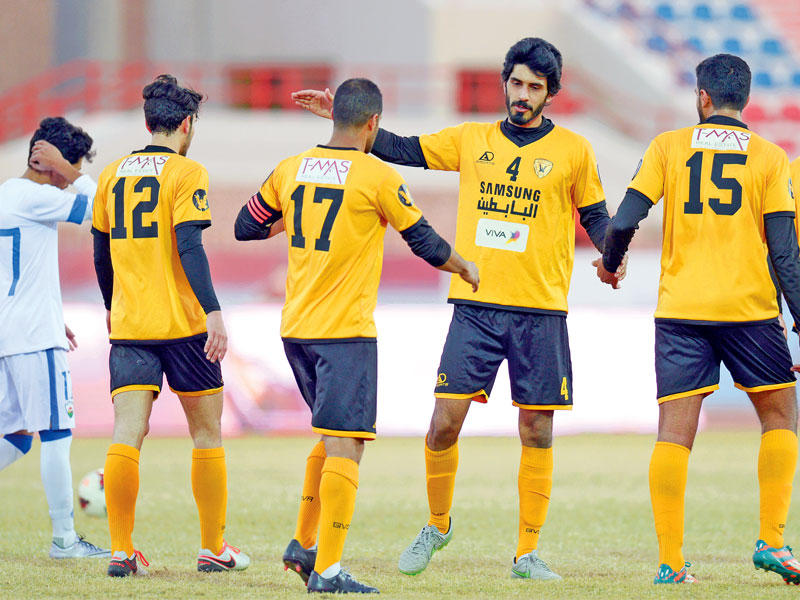 فرحة لاعبي القادسية