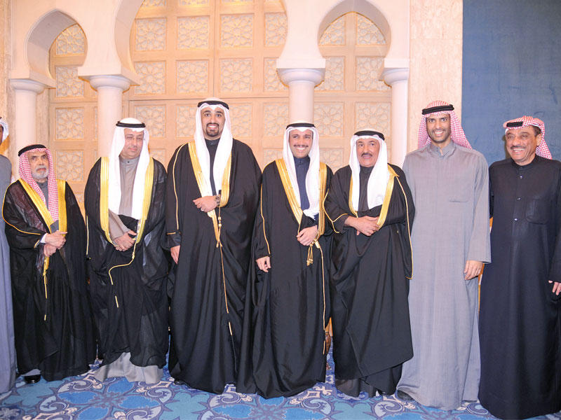 مرزوق الغانم وخالد الغانم ومحمد كرم مهنئينn