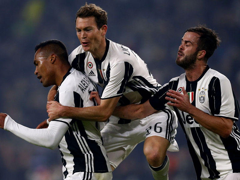 لاعبو يوفنتوس خلال مباراة سابقة