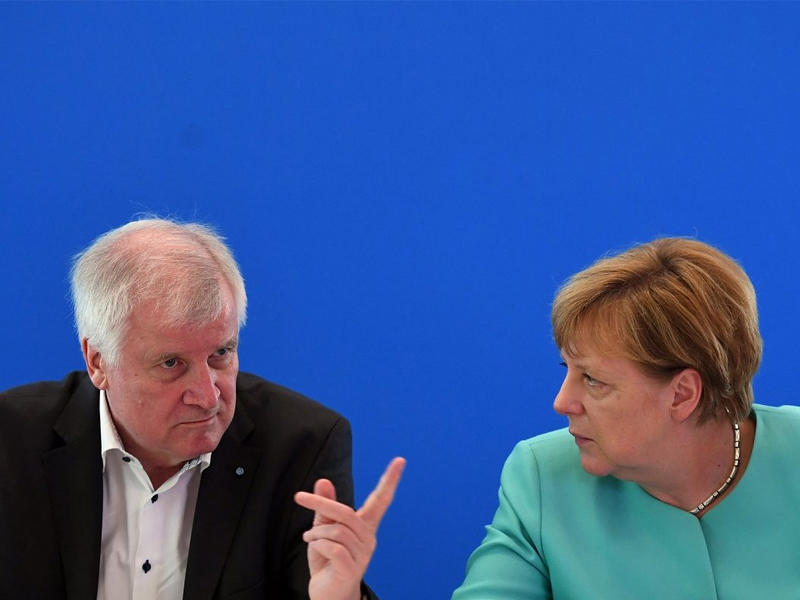 هورست زيهوفر وأنغيلا ميركل