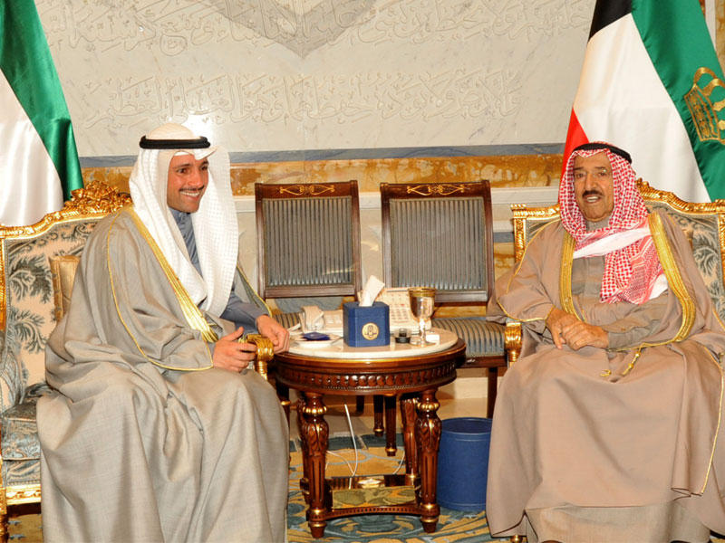 الأمير مستقبلاً الغانم أمس