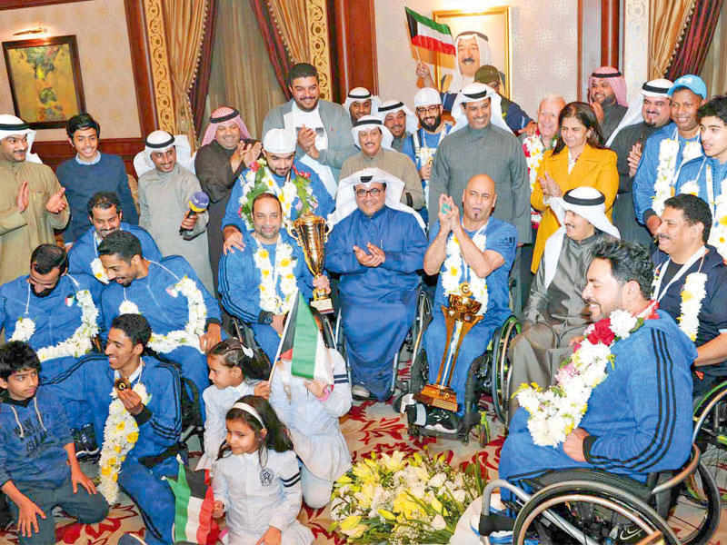 جانب من حفل استقبال المنتخب 