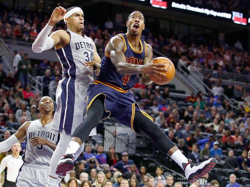 جانب من مباراة ديترويت وكليفلاند