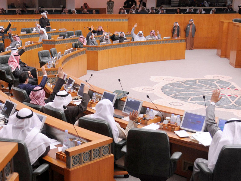 جانب من جلسة مجلس الأمة أمس   (تصوير عبدالله الخلف)