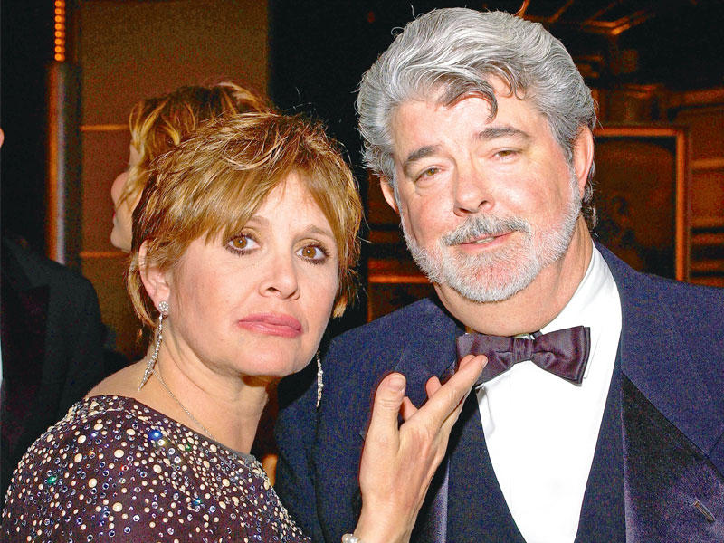 كاري فيشر  مع جورج لوكاس