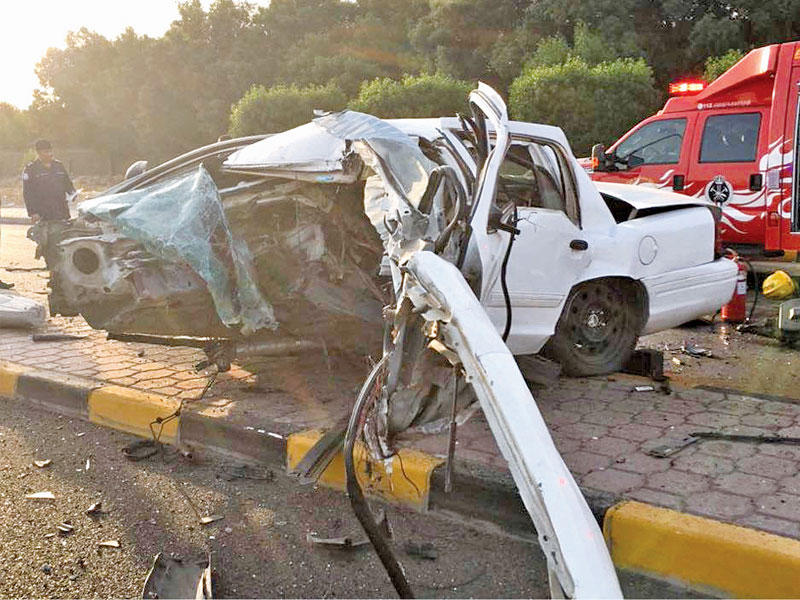 صورة لأحدي الحوادث المرورية