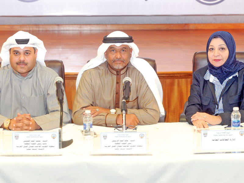  جانب من المؤتمر الصحافي للجنة المنظمة للبطولة 