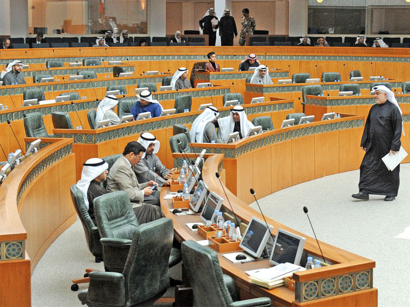 جلسة مجلس الأمة كما بدت أمس (تصوير عبدالله الخلف)
