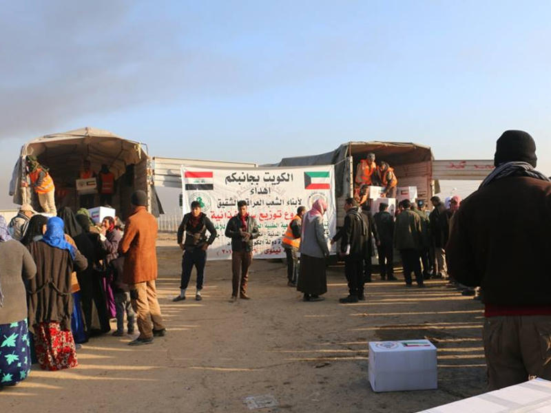 جانب من عملية التوزيع