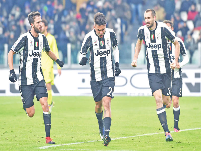 لاعبو يوفنتوس في لقاء سابق