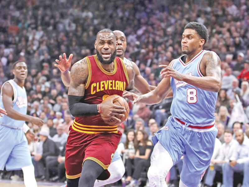 جانب من مباراة كليفلاند وساكرامنتو كينغز