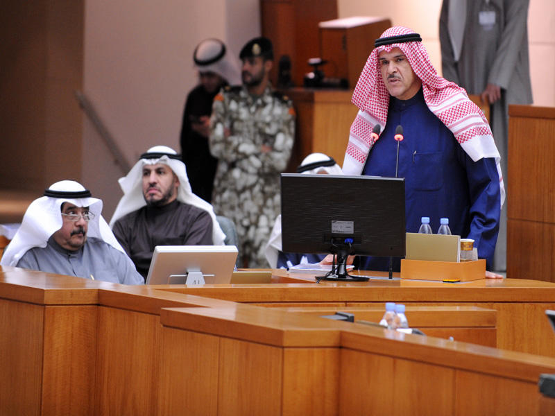 الحمود في جلسة سابقة لمجلس الأمة