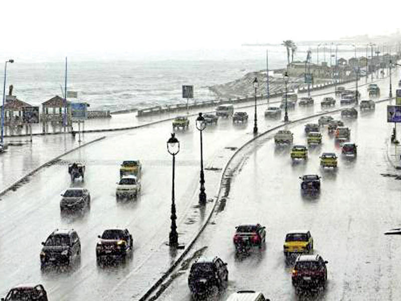  مدينة الإسكندرية الساحلية بعد هطول الامطار الشديدة