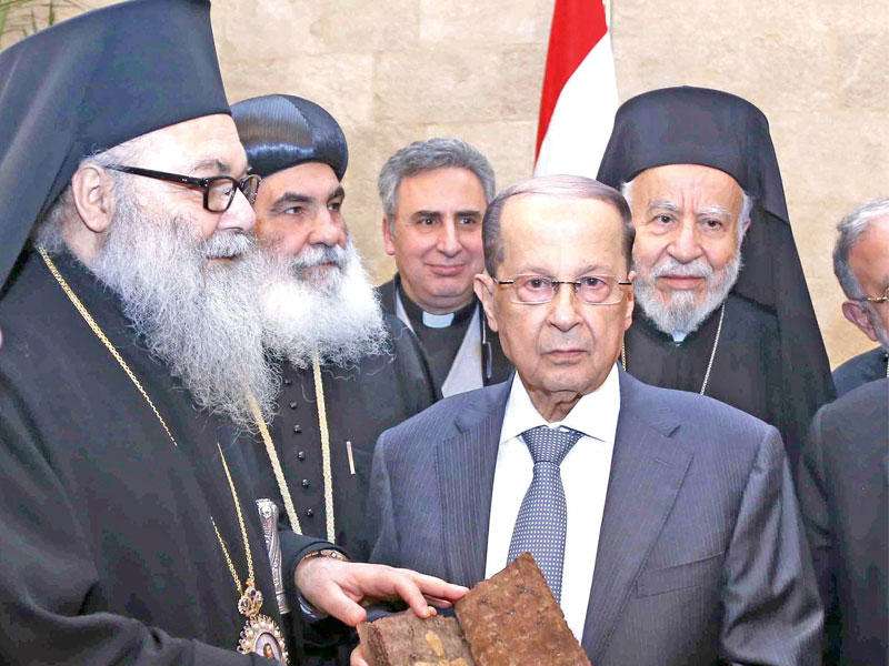 عون مستقبلاً وفداً من كنائس الشرق في بعبدا أمسt(دالاتي ونهرا)