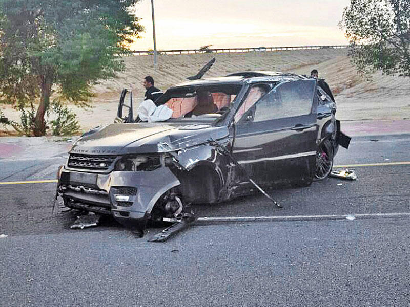 المركبة بعد الحادث
