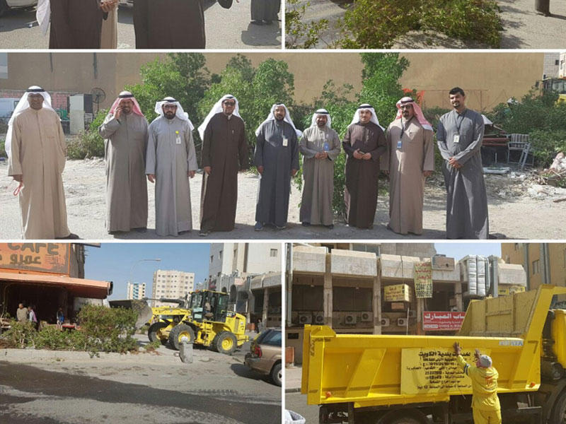 خلال حملة فريق الطوارئ ببلدية حولي.