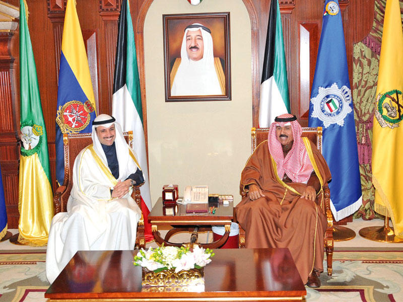 ولي العهد مستقبلاً الغانم أمس