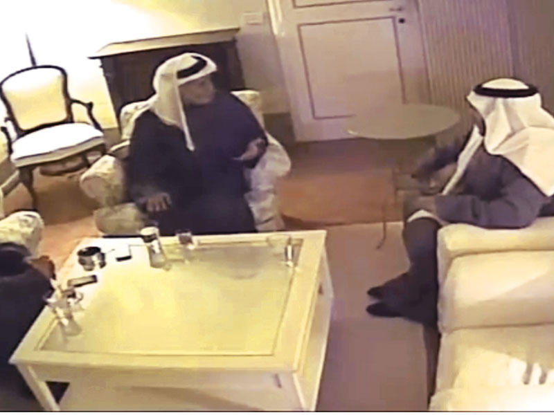 صورة من المقطع الذي أكدت المحكمة مسؤولية المتهمبن عنه بعد اصطناعه عن المستشار يوسف المطاوعة