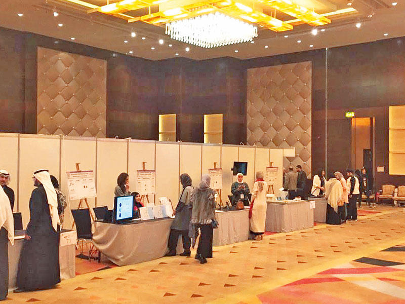 جانب من معرض التصميم الهندسي أمس