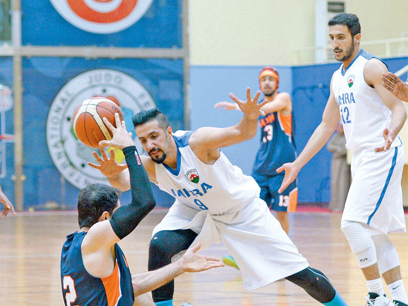جانب من لقاء كاظمة والجهراء في كرة السلة (تصوير نوفل ابراهيم)