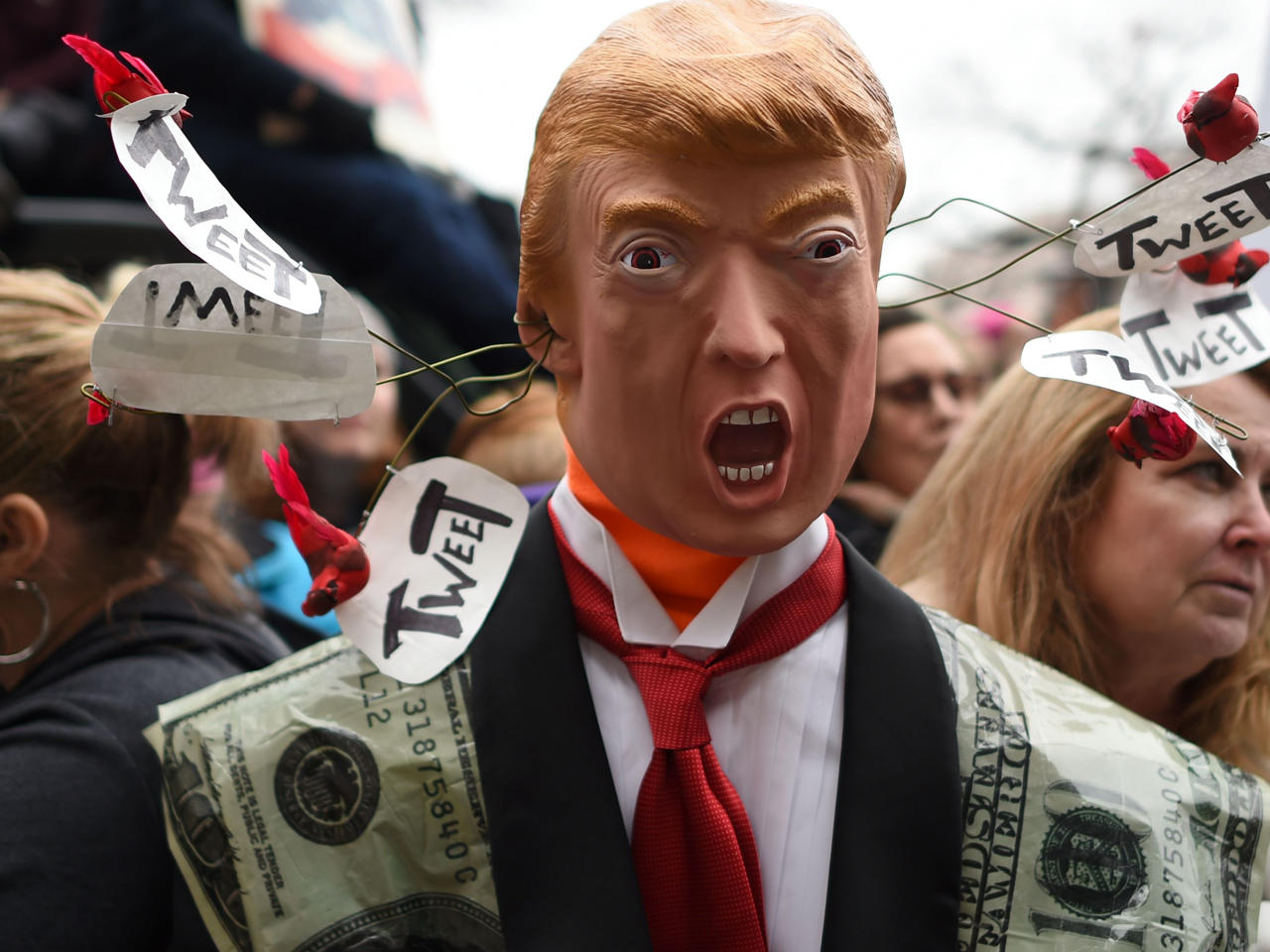 تظاهرة ضد الرئيس ترامب في واشنطن يوم أمس