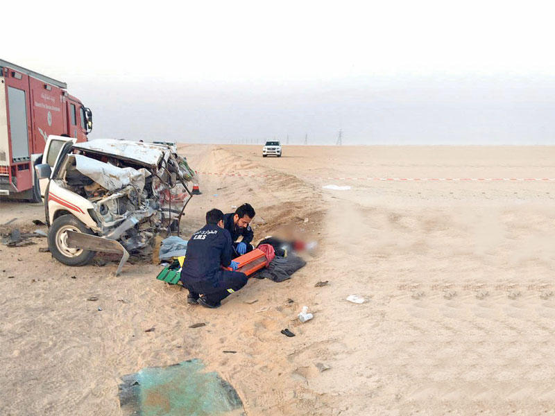 المركبة بعد الحادث