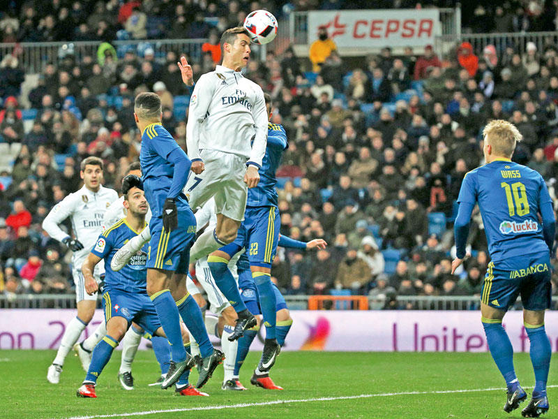 جانب من مباراة الذهاب بين سيلتا فيغو وريال مدريد