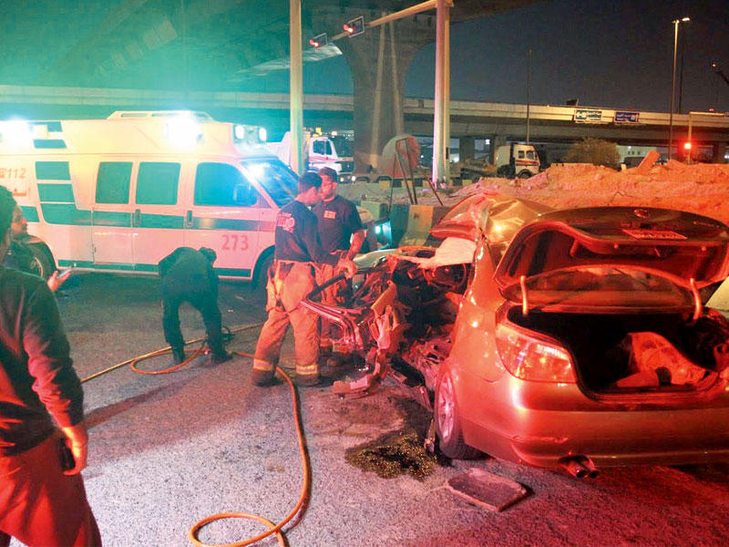 المركبة بعد الحادث