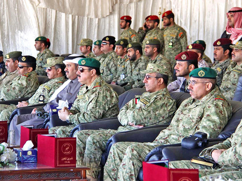 الرفاعي وقيادات الحرس الوطني خلال التمرينn