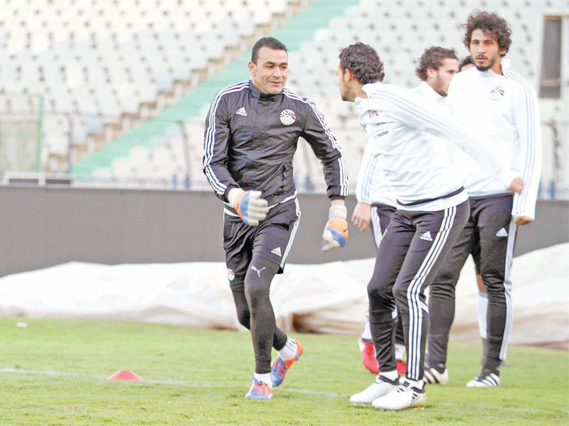 جانب من تدريبات منتخب مصر