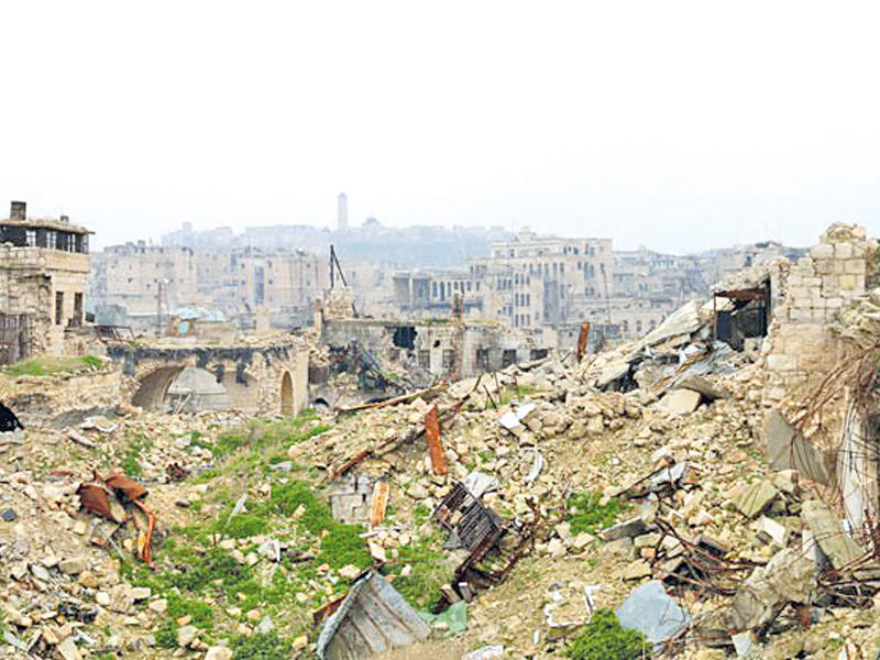 جانب من التدمير في حلب