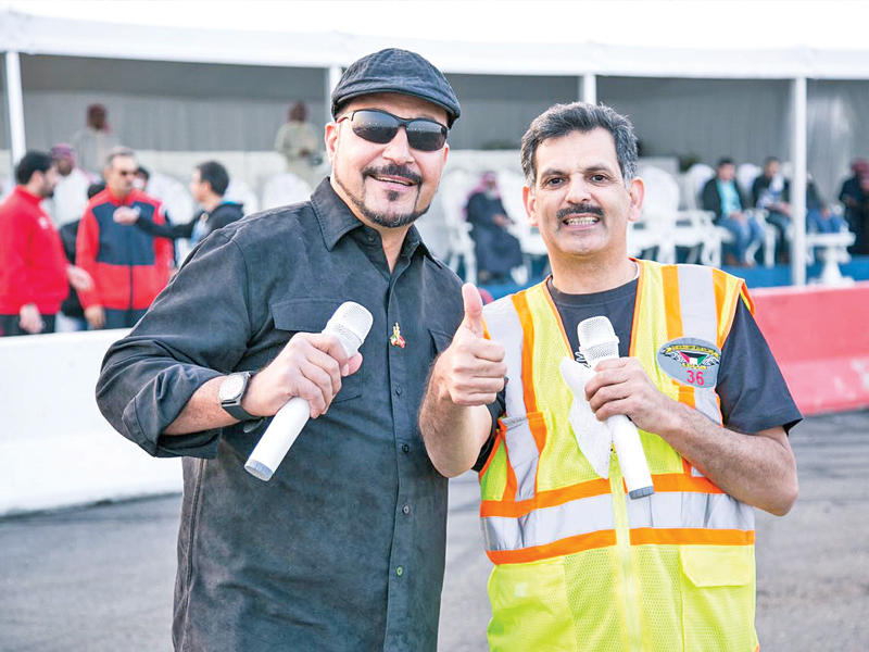 عضو مجلس إدارة نادي باسل المنسق العام أحمد القلاف ومقدم البرامج شاهين شوn