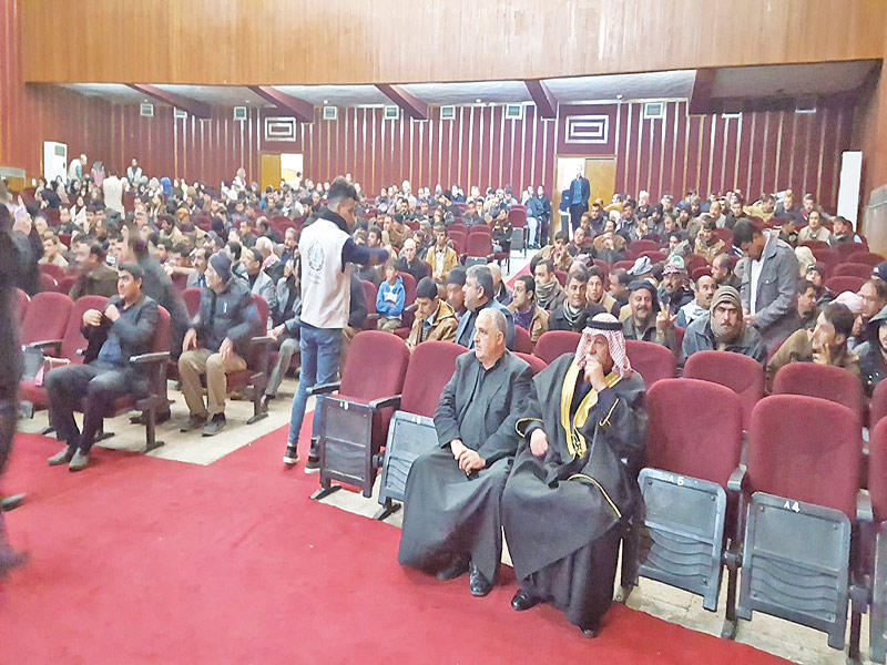 جانب من المستفيدين من القسائم الشرائية  في اربيل