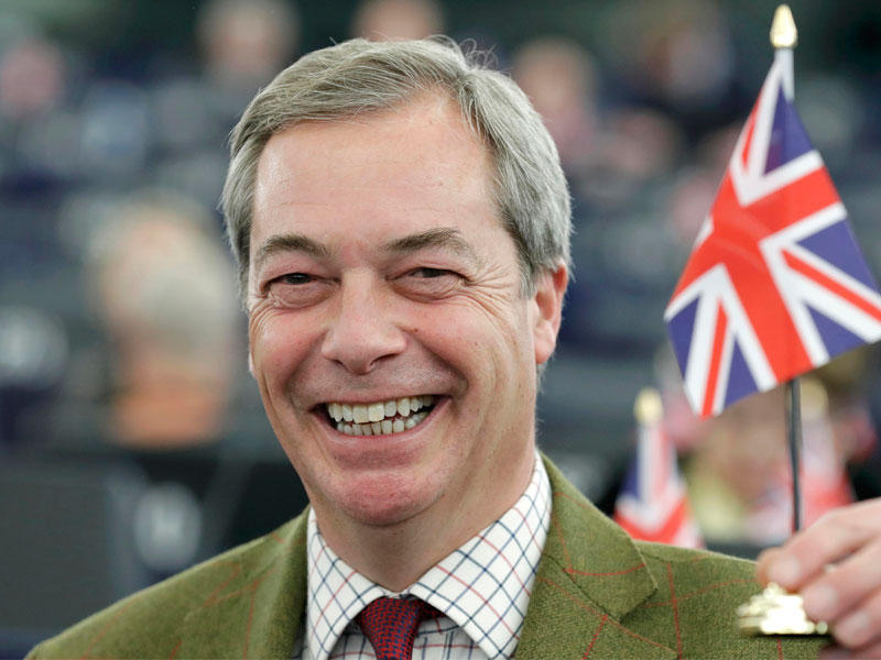  زعيم حزب «استقلال المملكة المتحدة» (يوكيب) نايجل فاراج