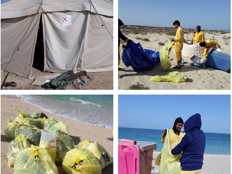 حملة نظافة جزيرة كبر أمس