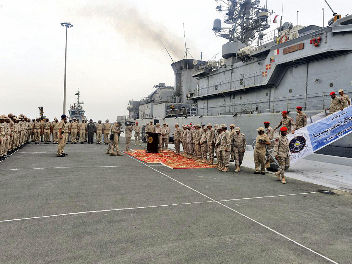 الفرقاطة السعودية لدى وصولها إلى جدة 