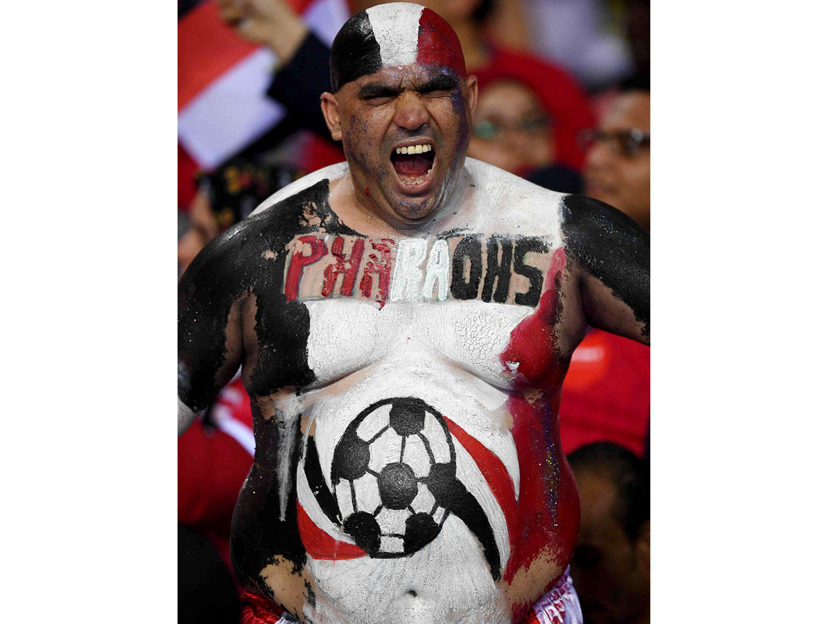 الجماهير المصرية شجعت 