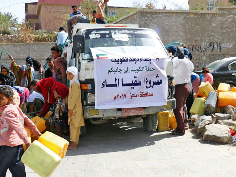 جانب من مساعدات الحملة الكويتية
