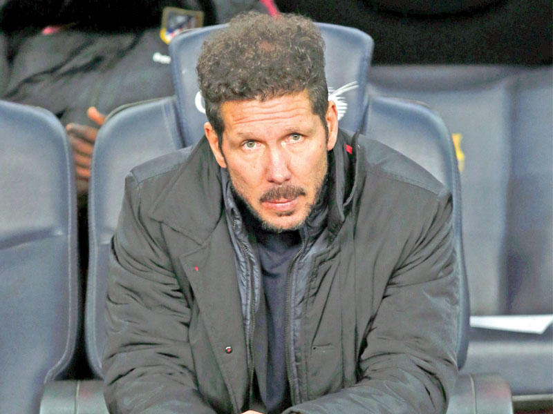  المدير الفني لنادي أتلتيكو مدريد الإسباني دييغو سيميوني