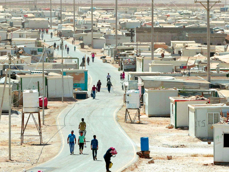 مخيم الزعتري في محافظة المفرق الأردن