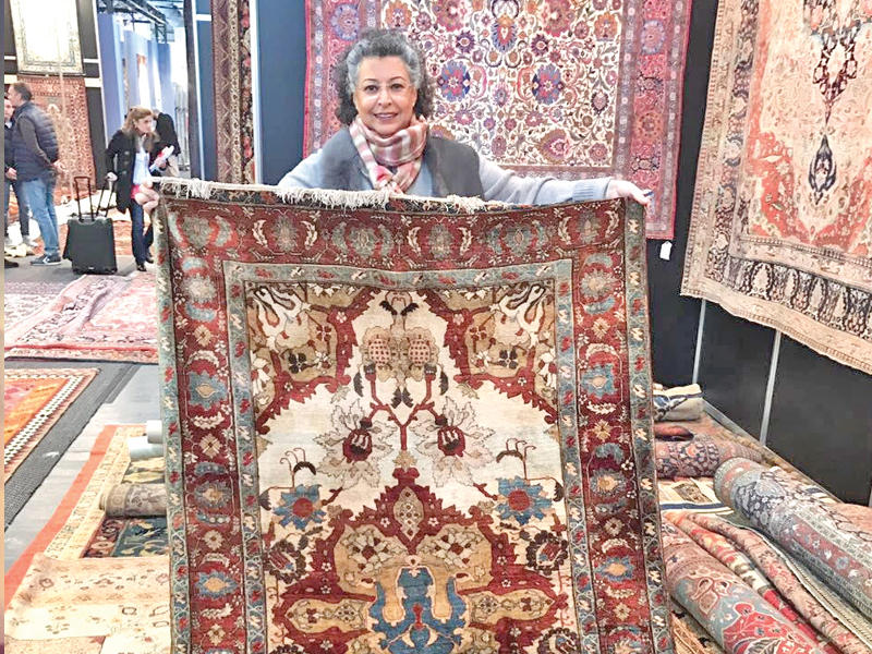 كاشان أنتيك هريس حرير 128 * 194