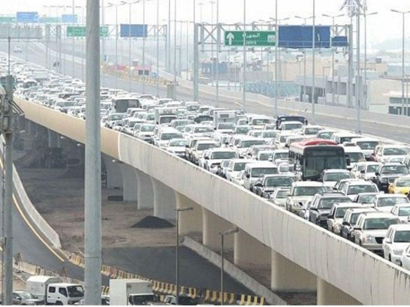 صورة موضحة للتكدس المروري علي الغزالي