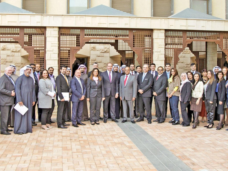 فريق بنك الخليج بعد اختتام التدريب 