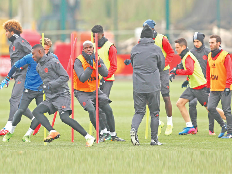 جانب من تدريبات مانشستر يونايتد