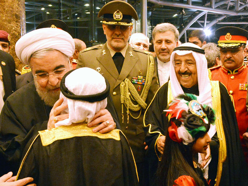 سمو أمير البلاد الشيخ صباح الأحمد الصباح يستقبل الرئيس الإيراني حسن روحاني - كونا